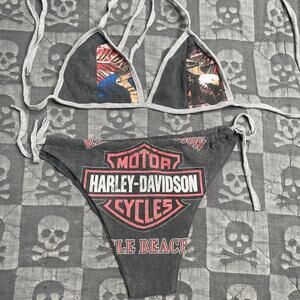 Y2k harley davidson bikini size